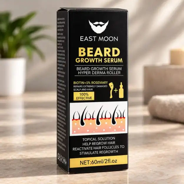 Kit sérum+Dermarroller : Barba Más Tupida y Crecimiento Capilar, Verás Resultados En 30 Dias.